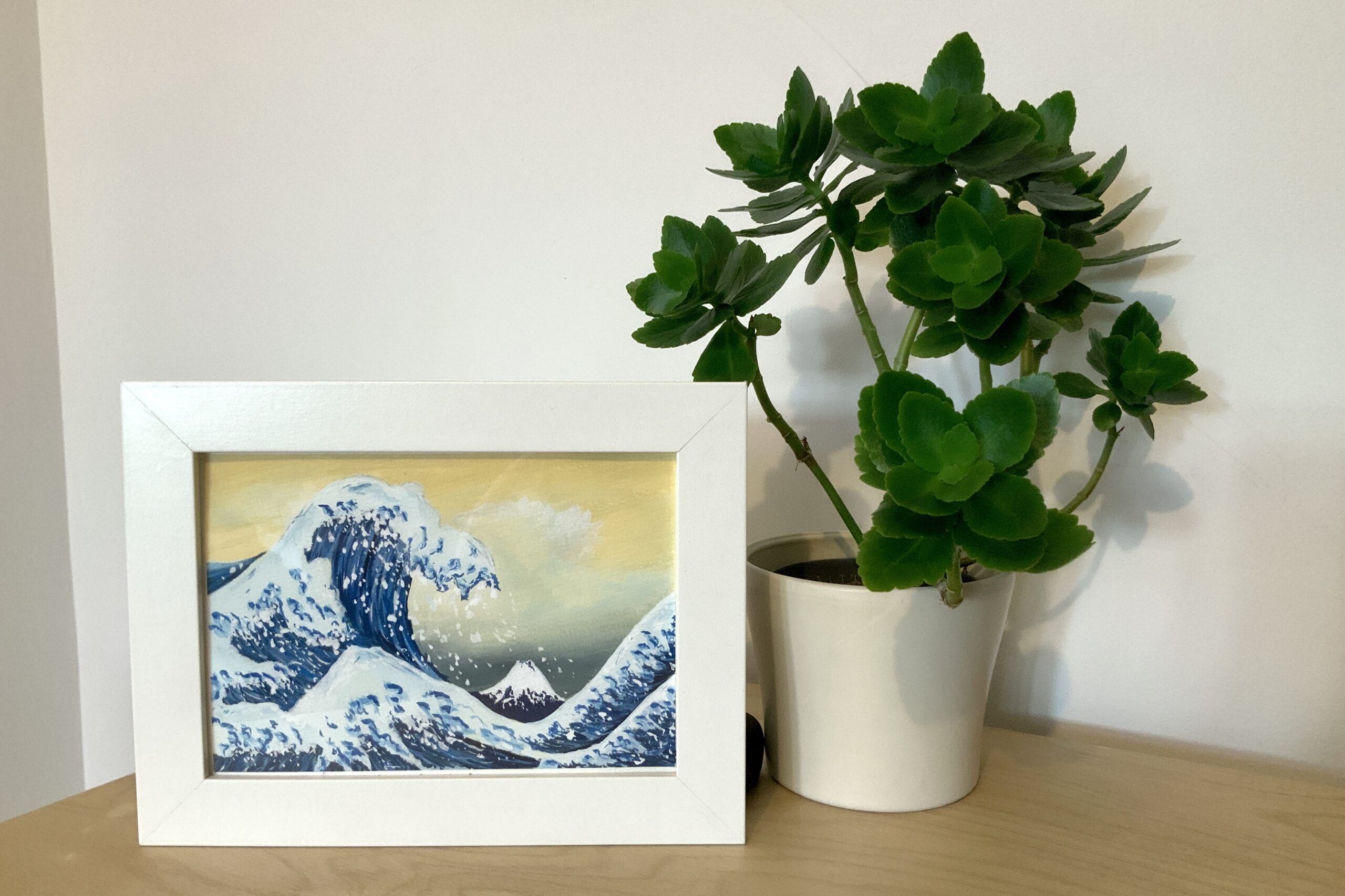 wave painting framed